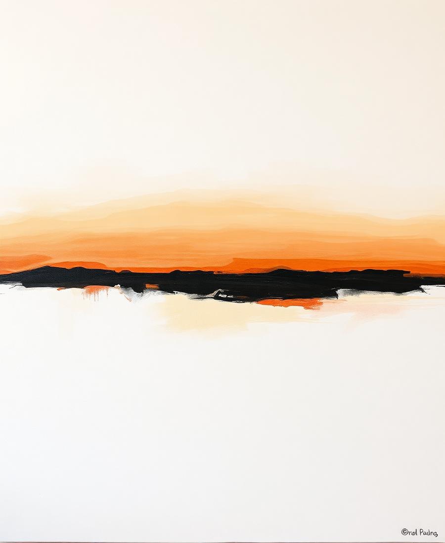 Terracotta Horizon — Oil on board