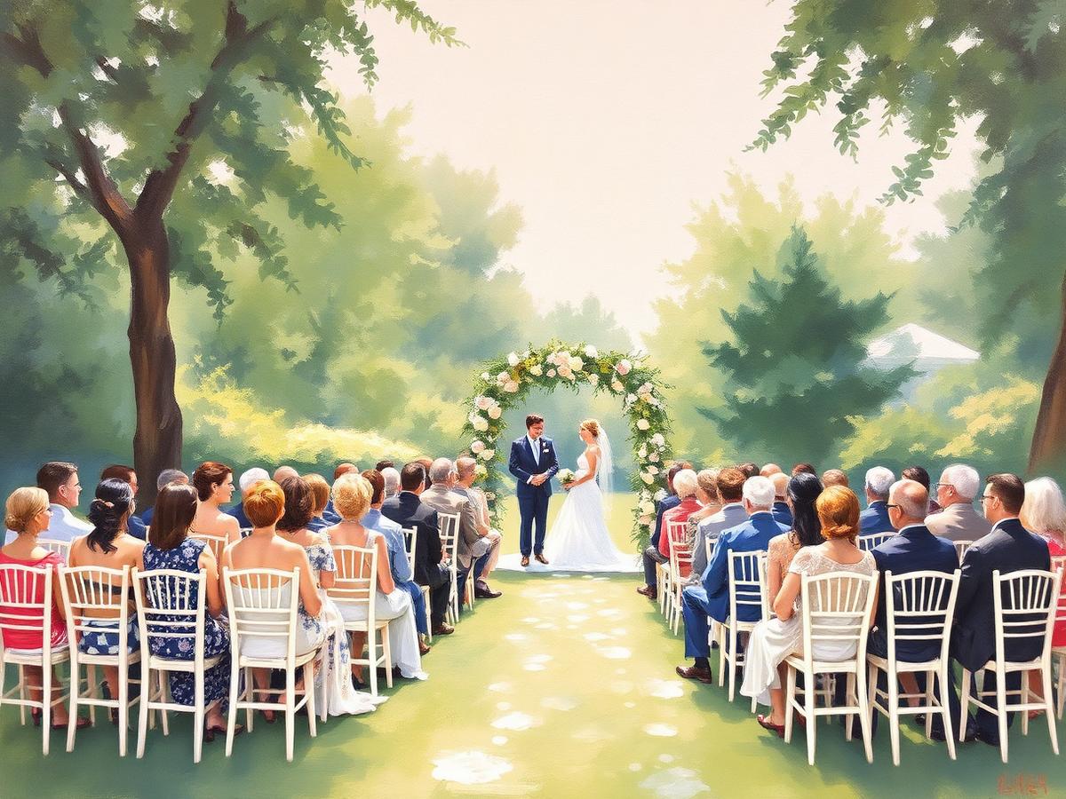 Vows Under the Elm — live wedding painting for Sara & Theo