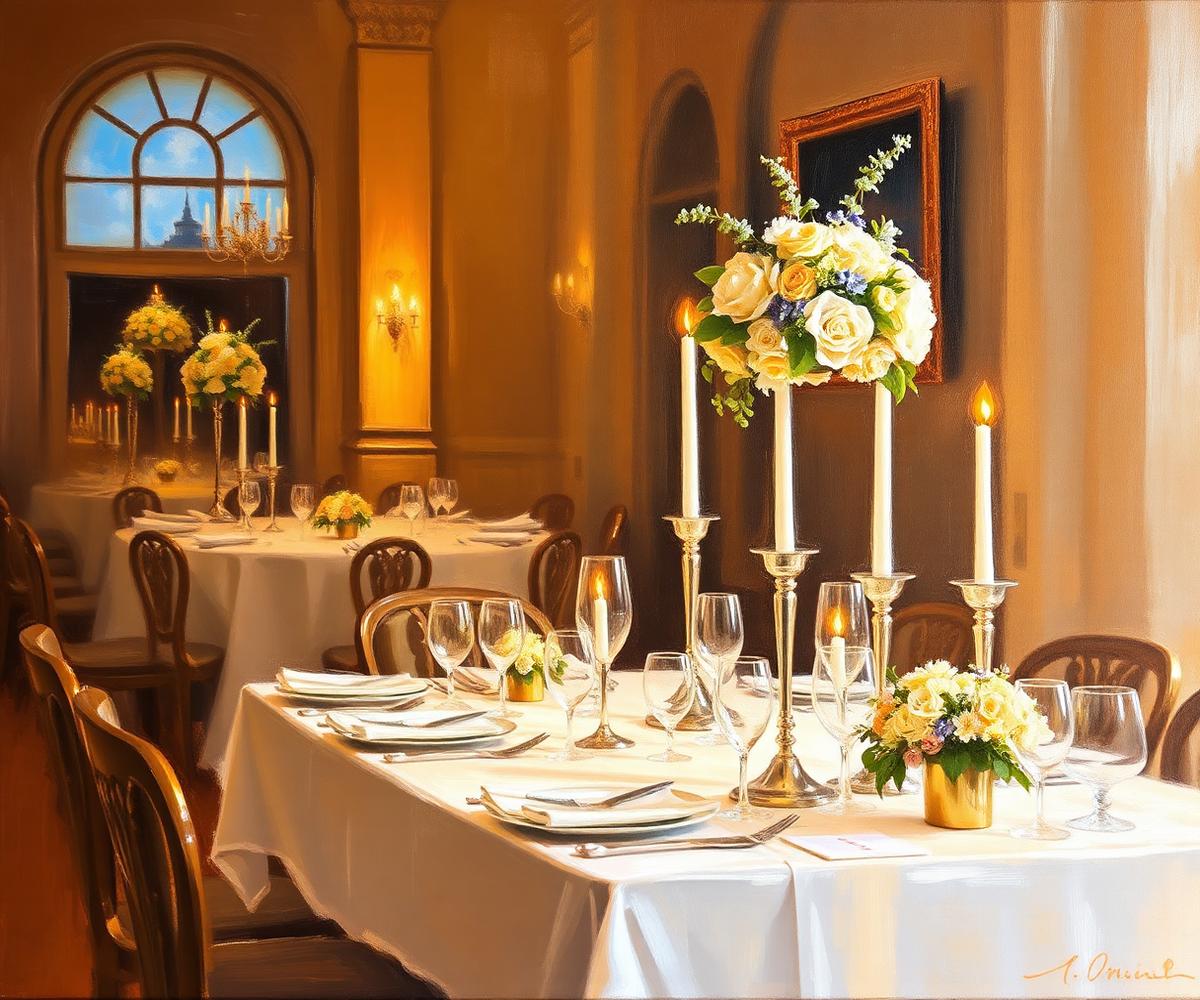 Long Table, Candlelight — live wedding painting for Priya & Marcus
